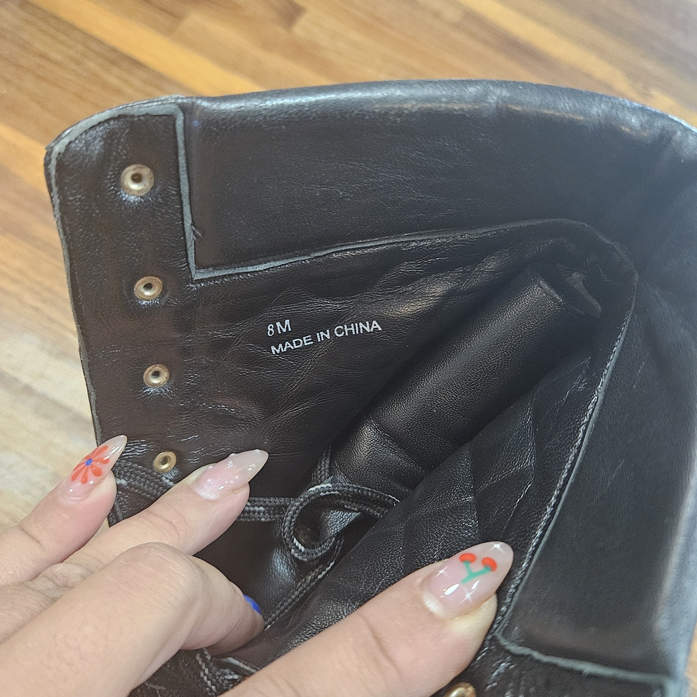 Kate Spade Black Quilted Lace-Up Heeled Boots - Picture 9 of 10